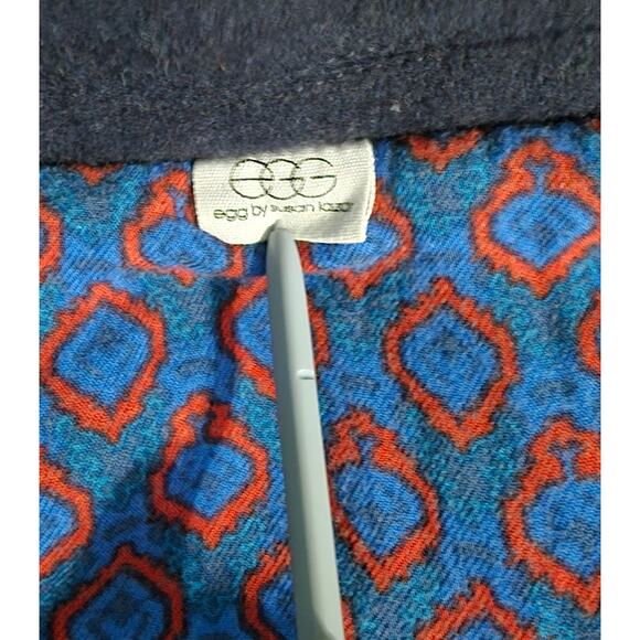 Egg by Susan Lazar Girls Hooded Blue Wool Pea Coat Size 3 - Picture 4 of 6